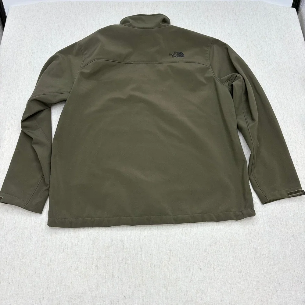 The North Face Apex Bionic Softshell Jacket Mens XL Green Full Zip Fleece Read!!